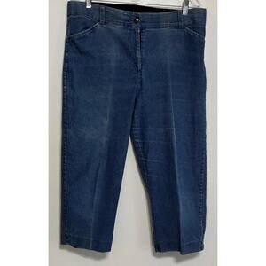 Kim Rogers Blue Denim Capri Pants Size 14